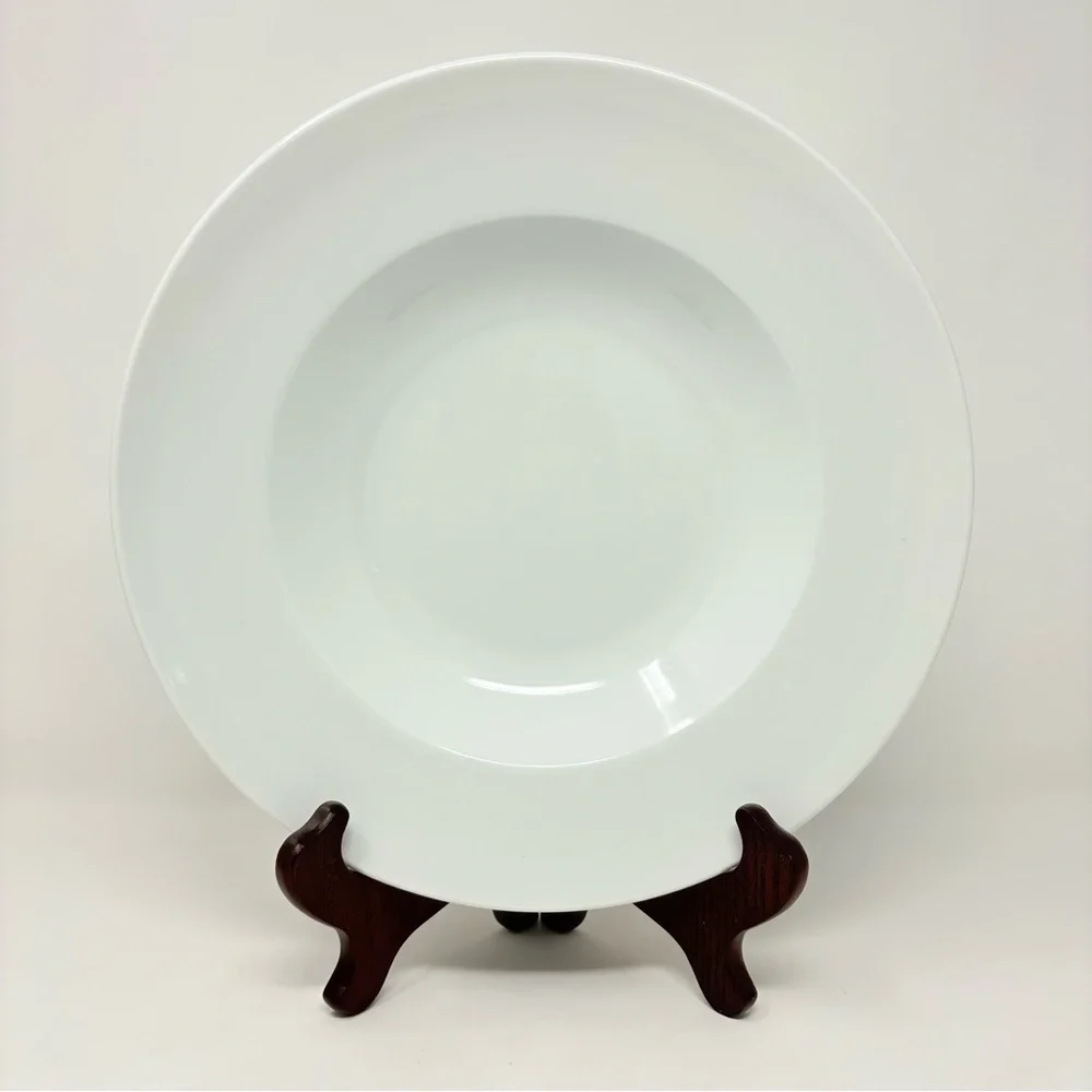Crate & Barrel White Ceramic Pasta Bowls